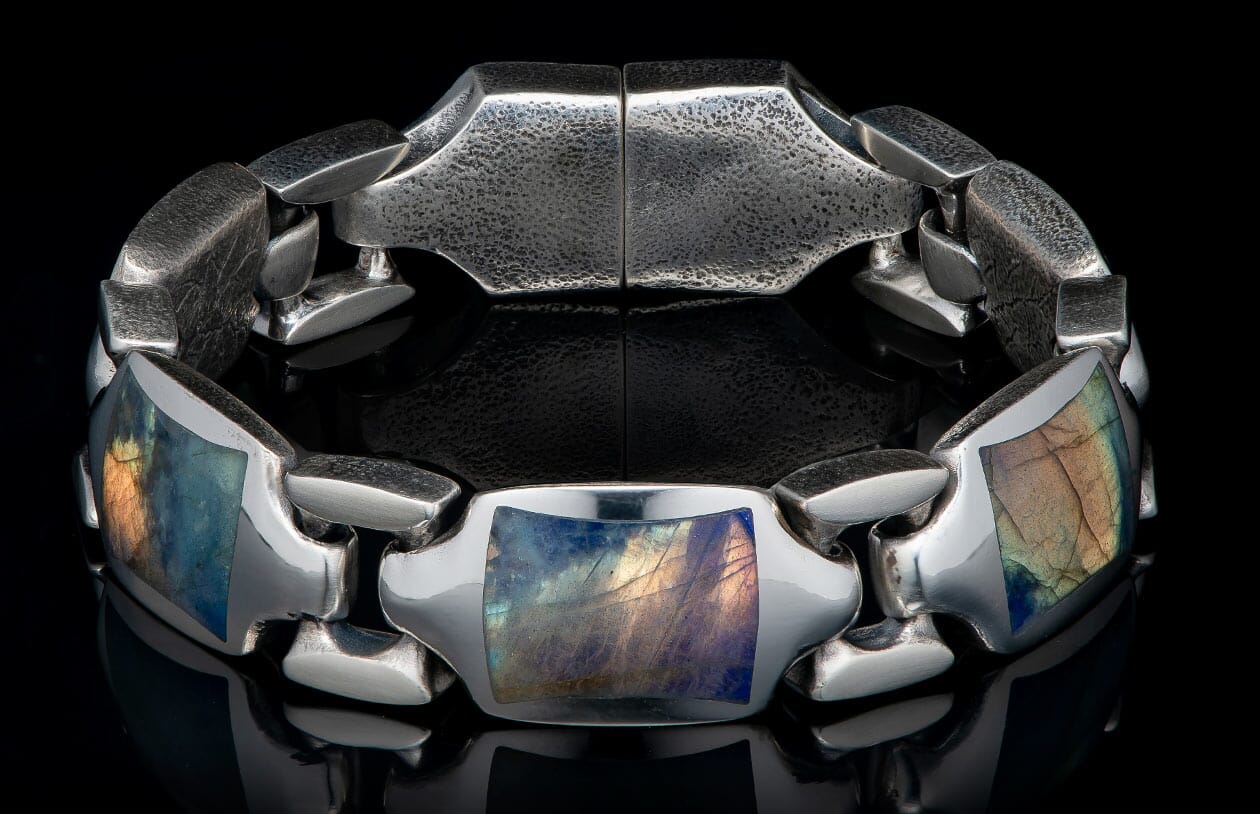 The Labradorite Retro Sterling Silver Bracelet
